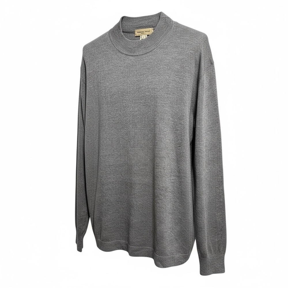 Pronto-Uomo Firenze Mock Neck Sweater Men's Sz XL Gray